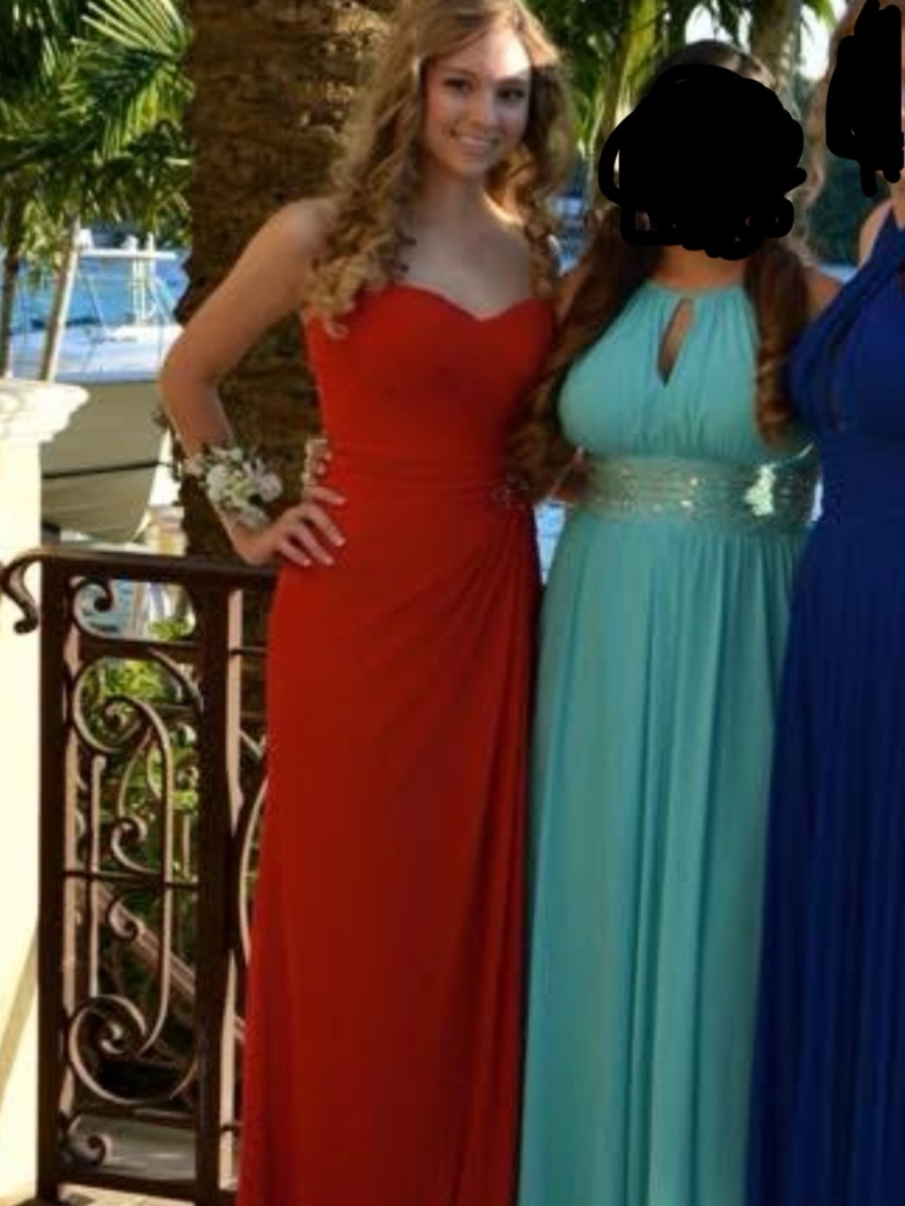 Elegant Red Beaded Spaghetti-Strap Evening Dress